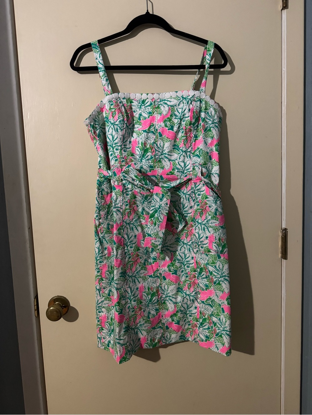 Lilly Pulitzer Kensington Stretch Cotton Botanical Green Just Wing It EUC - Picture 2 of 5